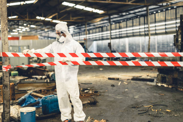 Professional Biohazard Cleanup technician working in Calistoga, CA